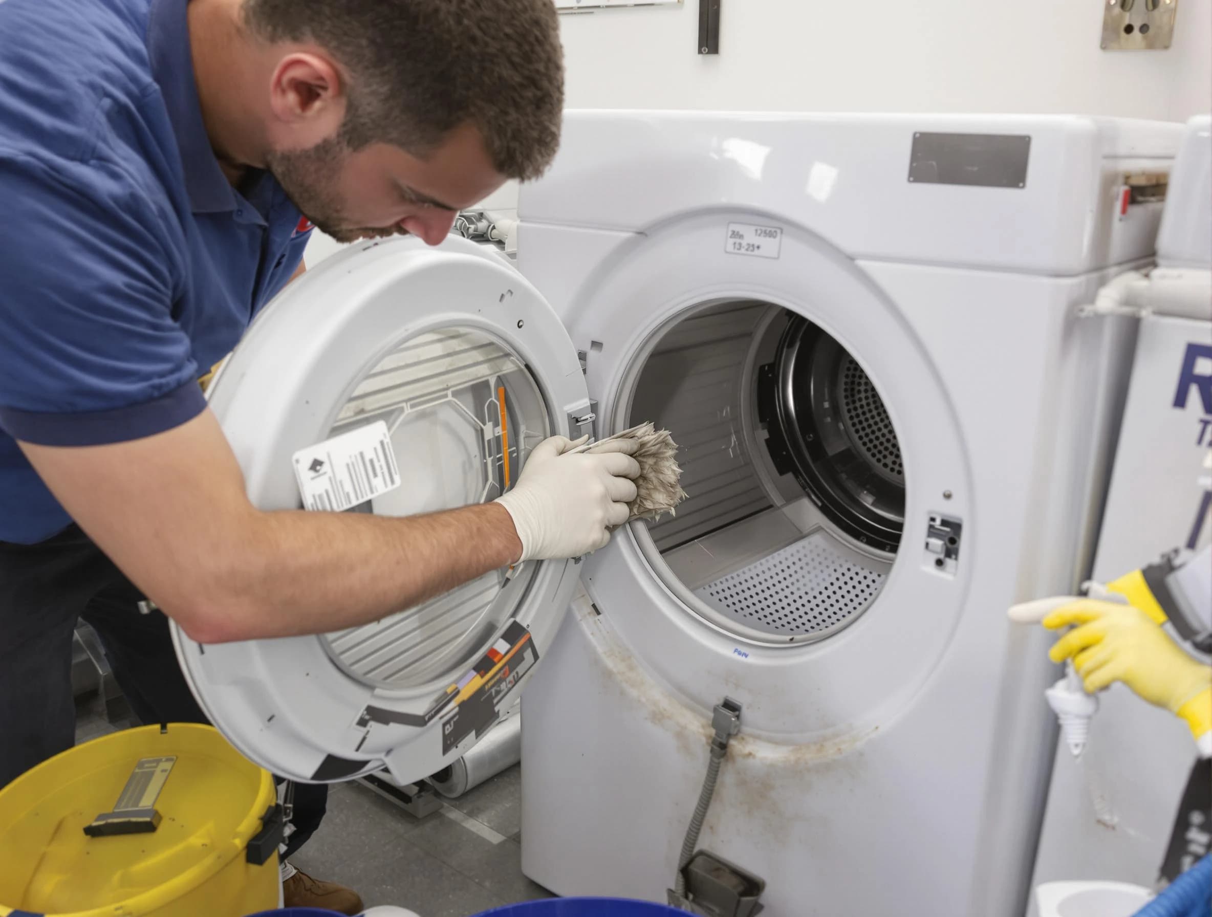 Springville Dryer Vent Cleaning specialist performing detailed lint trap cleaning service in Springville