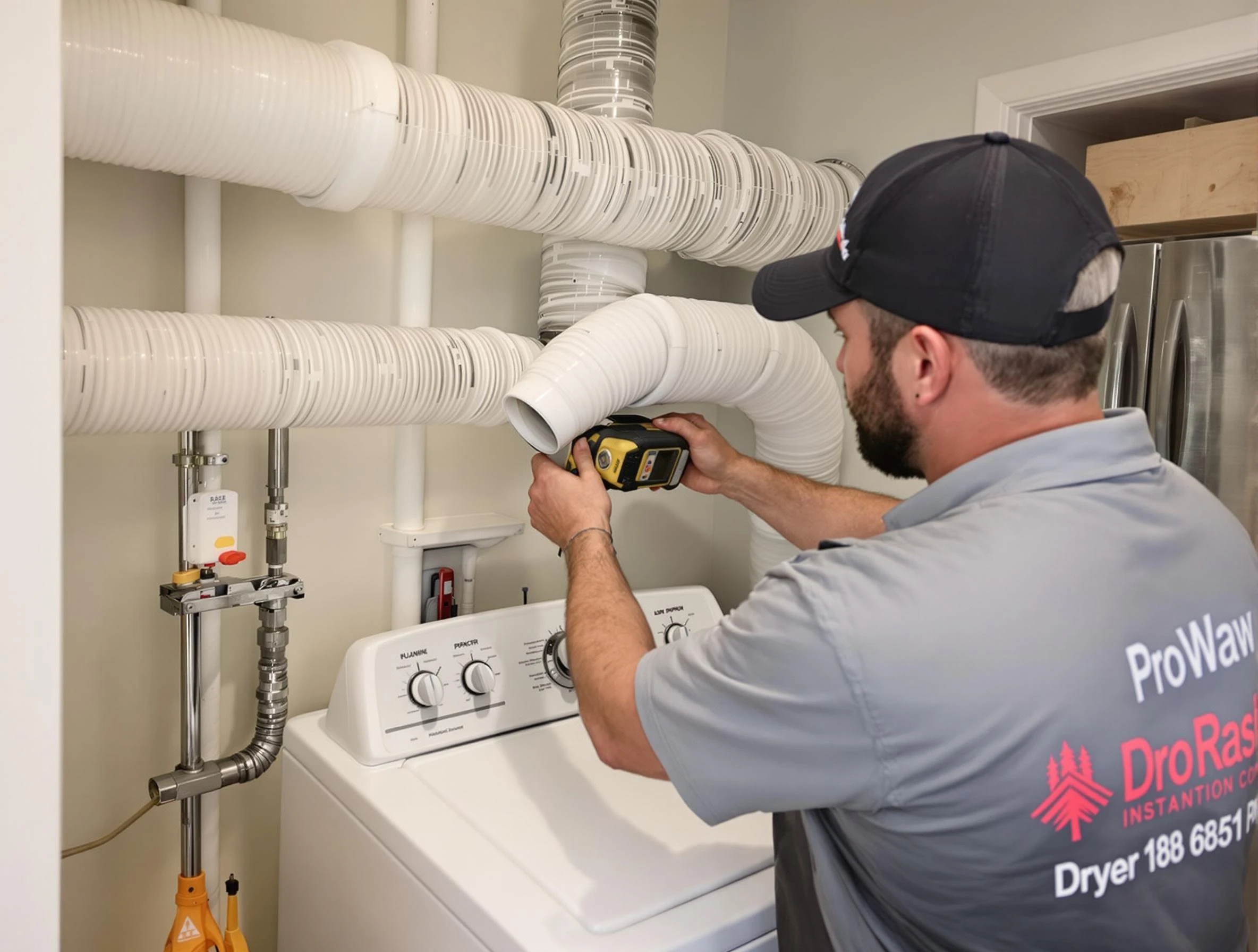 Professional dryer vent hose installation by Springville Dryer Vent Cleaning in Springville