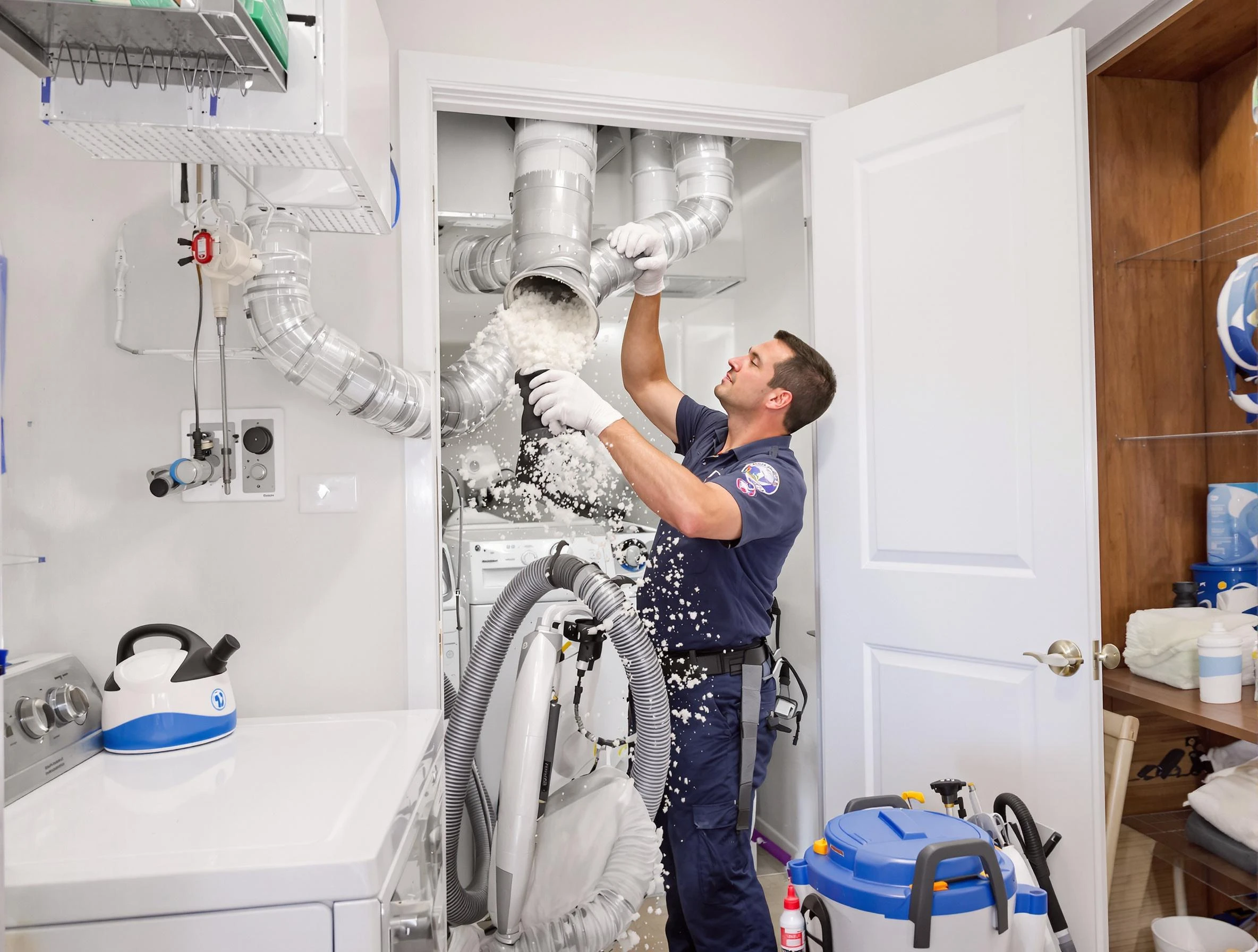 Springville Dryer Vent Cleaning technician delivering thorough residential dryer vent cleaning service in Springville